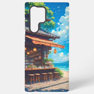 Seaside Lantern Tea House Samsung Galaxy S22 Ultra Case