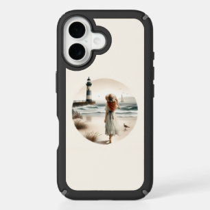 Seaside Lighthouse Stroll iPhone 16 Case