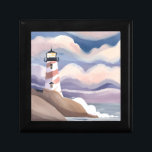 Seaside Lighthouse | Watercolor Ocean Painting Gift Box<br><div class="desc">Seaside Lighthouse | Watercolor Ocean Painting Gift Box</div>