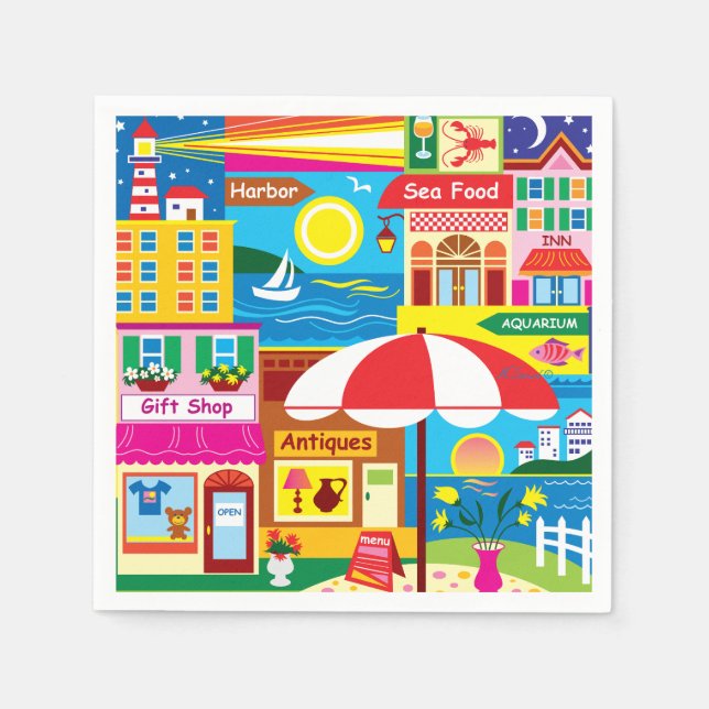 Seaside Memories Napkins (Front)