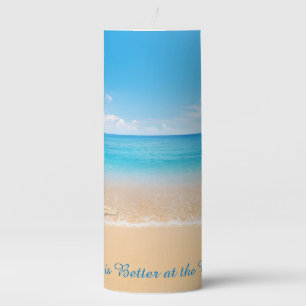 Seaside Memories Personalized Pillar Candle