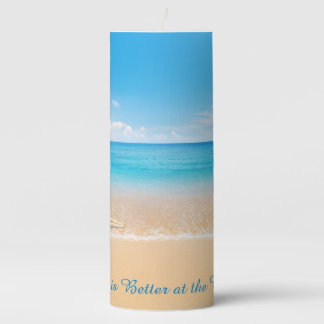 Seaside Memories Personalized Pillar Candle