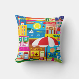 Seaside Memories Throw Pillow