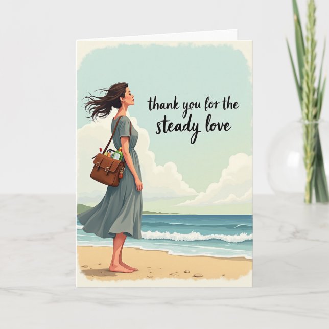 Seaside Mom Thank You Card (Front)