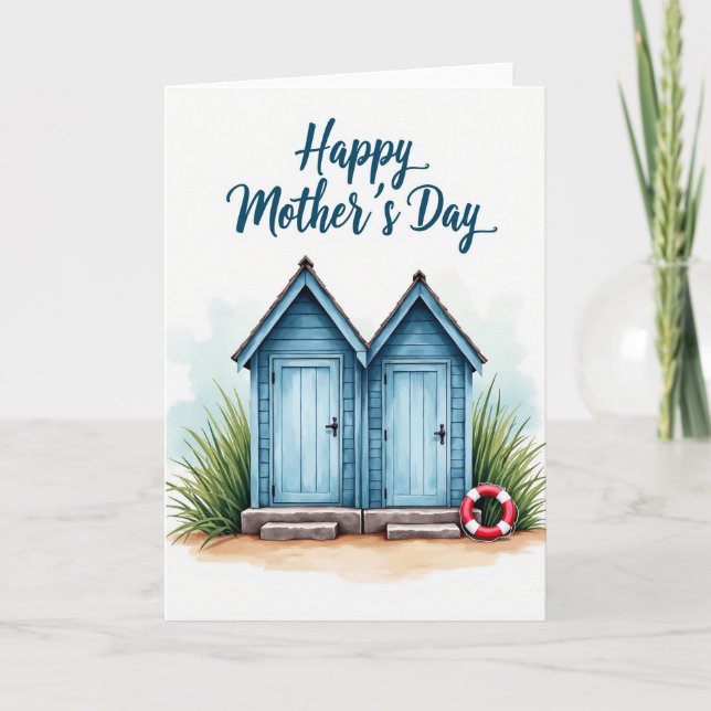 Seaside Mothers Day Cabana Card (Front)