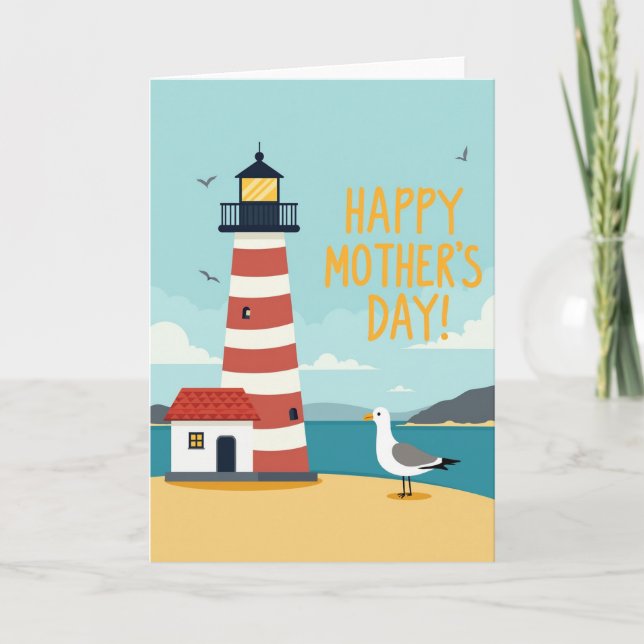 Seaside Mothers Day Message Card (Front)
