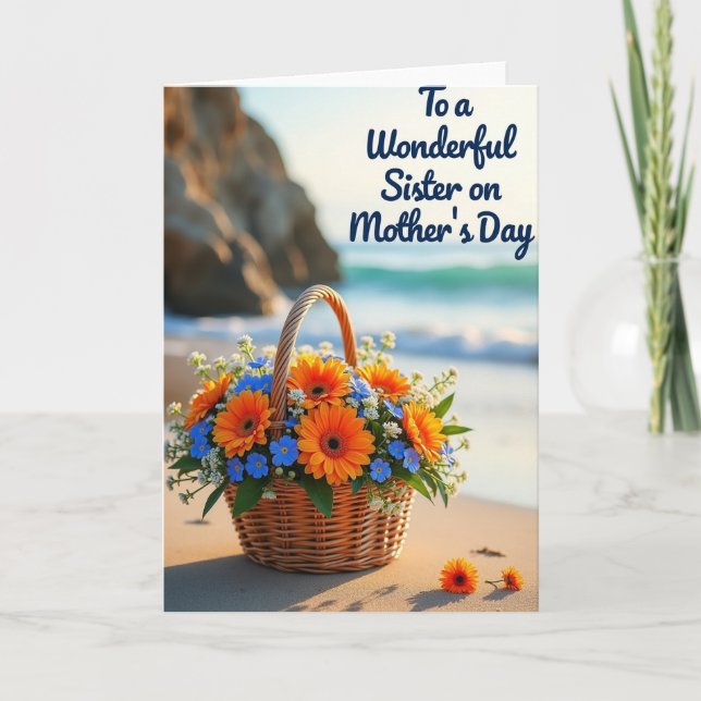 Seaside Mothers Day Sister Card (Front)