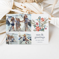 Seaside | Nautical Holiday Photo Collage Card