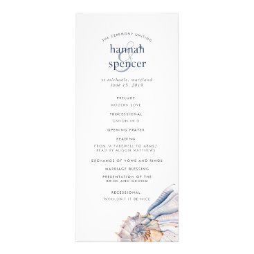 Seaside | Nautical Seashell Wedding Program Seaside | Nautical Seashell Wedding Program
