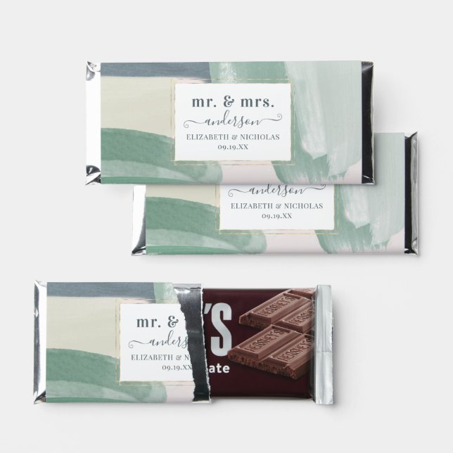 Seaside Ocean Glass | Wedding Favor Hershey Bar Favors (Front)