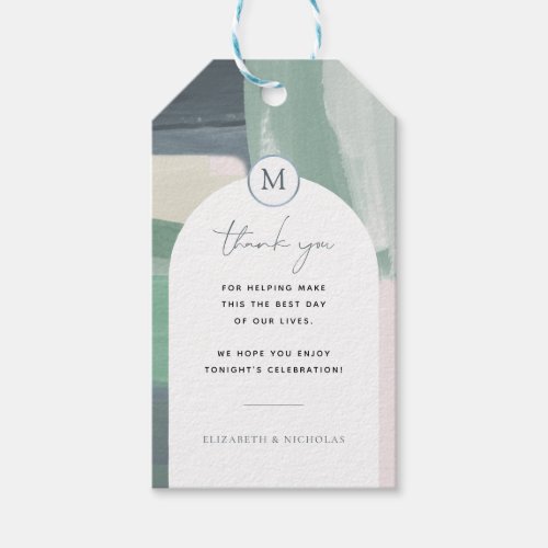 Seaside Ocean Glass  Wedding Thank You  Gift Tags