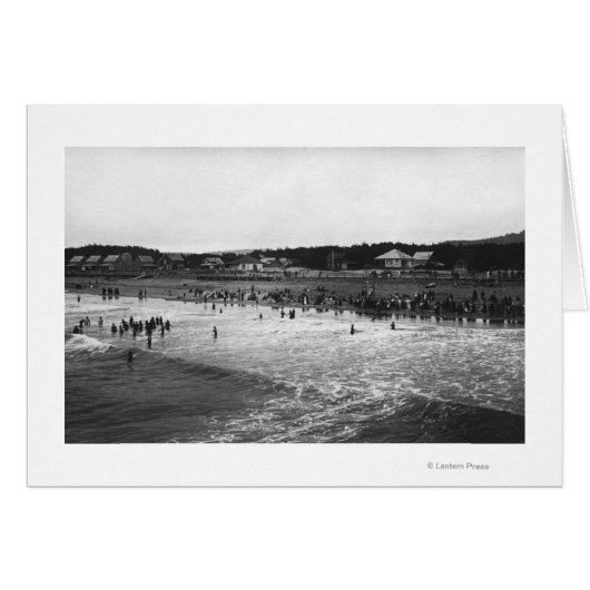 Seaside, Oregon Bathing Hour Beach Scene Cards (Front Horizontal)