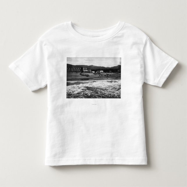 Seaside, Oregon Beach and Hotel Moore Photograph Toddler T-shirt (Front)