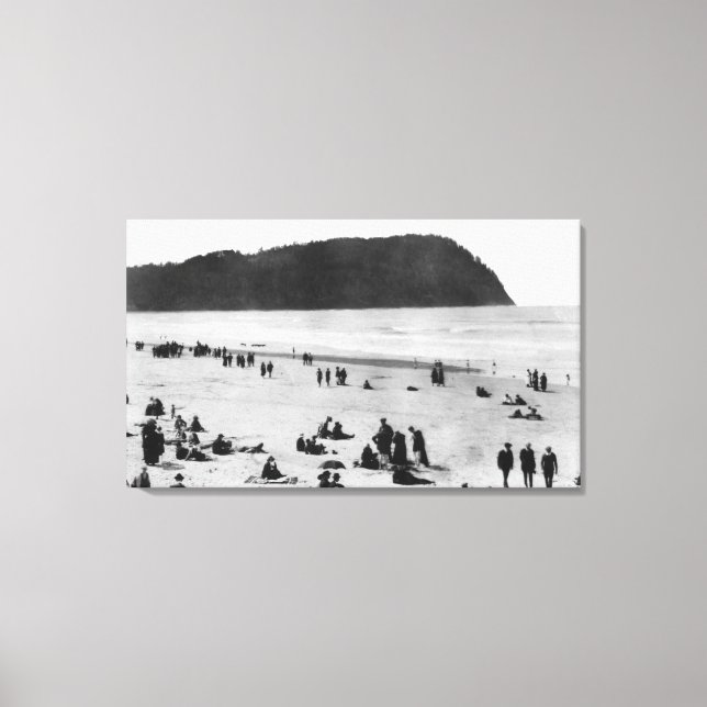 Seaside, Oregon Beach and Tillamook Head Canvas Print (Front)