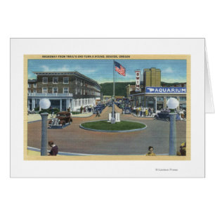 Seaside, Oregon - Broadway from Trail's End Cards