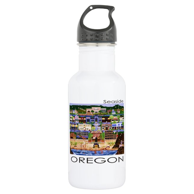 Seaside Oregon Water Bottle (Front)