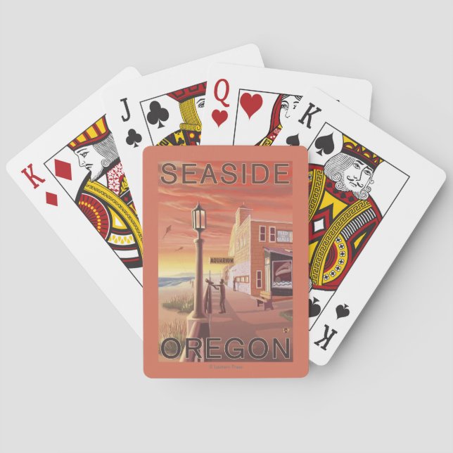 Seaside, OregonAquarium View Poker Cards (Back)
