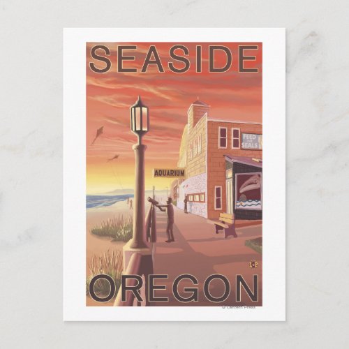 Seaside OregonAquarium View Postcard