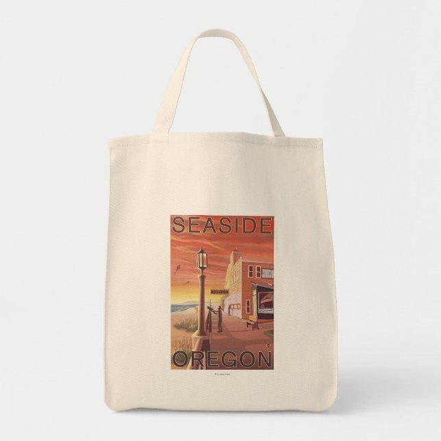Seaside, OregonAquarium View Tote Bag (Front)