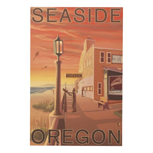 Seaside, OregonAquarium View Wood Wall Decor (Front)