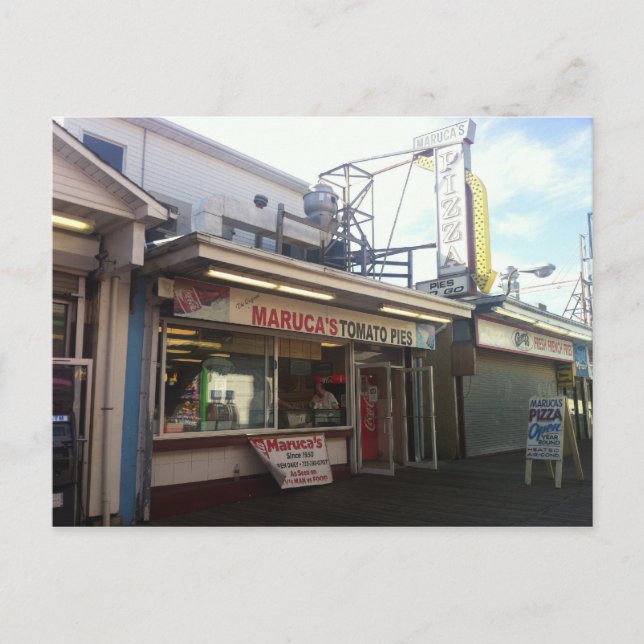 Seaside Park Boardwalk PIzza Postcard (Front)
