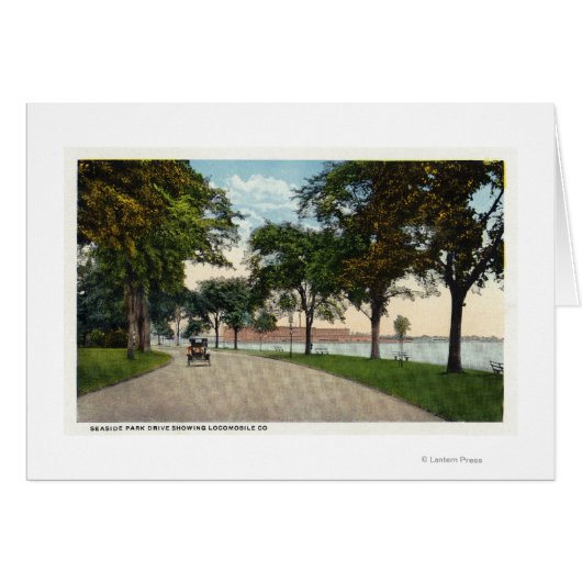 Seaside Park Drive View Showing Locomobile Cards (Front Horizontal)
