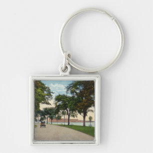 Seaside Park Drive View Showing Locomobile Keychain