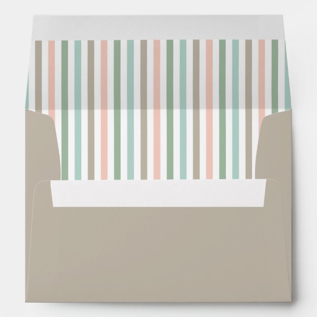 Seaside Pastels Stripe Lined Envelope (Back (Bottom))