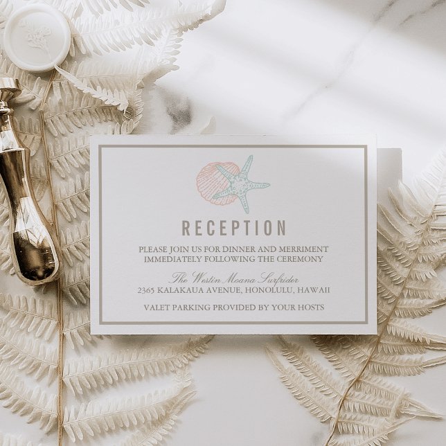 Seaside Pastels Wedding Reception Invitation (Creator Uploaded)