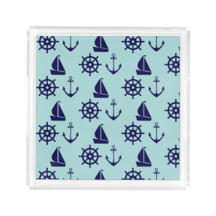 Seaside Pattern Acrylic Tray