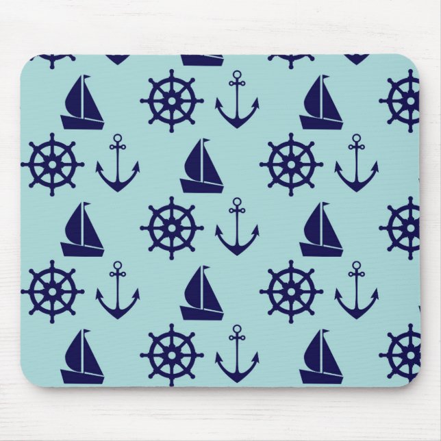 Seaside Pattern Mouse Pad (Front)