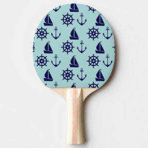 Seaside Pattern Ping-Pong Paddle