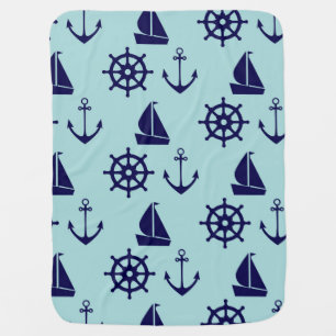 Seaside Pattern Swaddle Blanket