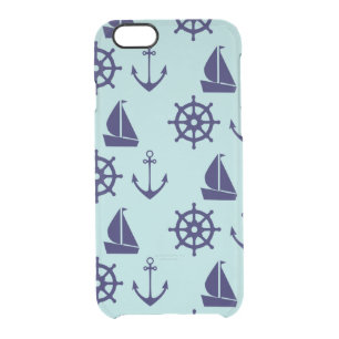 Seaside Pattern Clear iPhone 6/6S Case