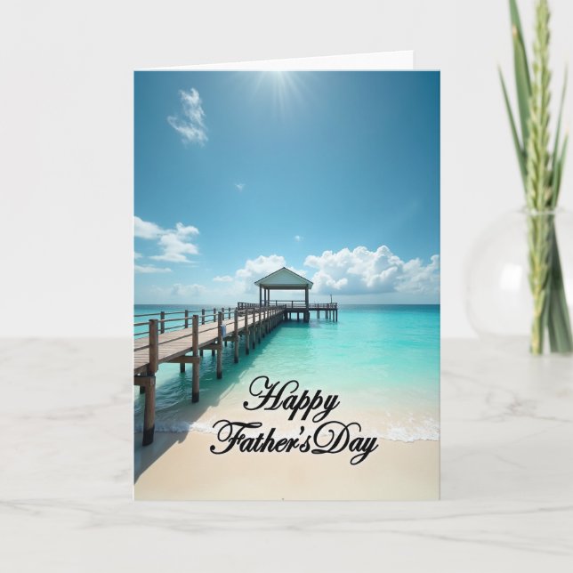 Seaside Pavilion Fathers Day Card (Front)