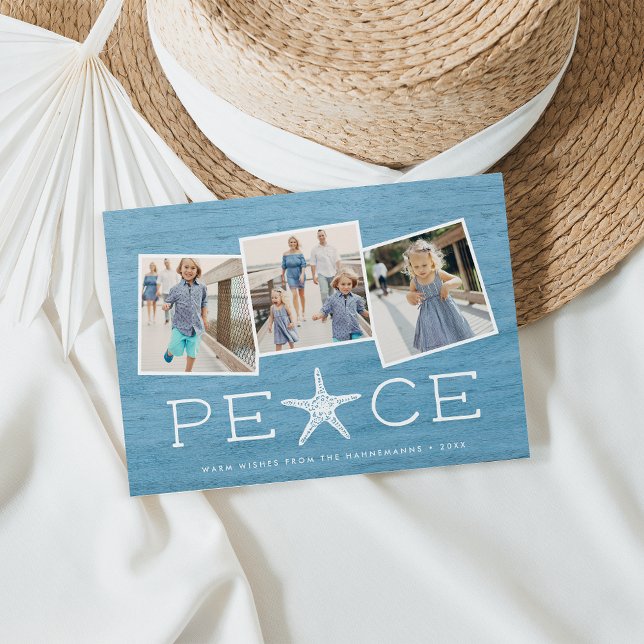 Seaside Peace | Holiday Photo Collage Card (Creator Uploaded)
