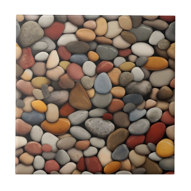 Seaside Pebbles Ceramic Tile (Front)