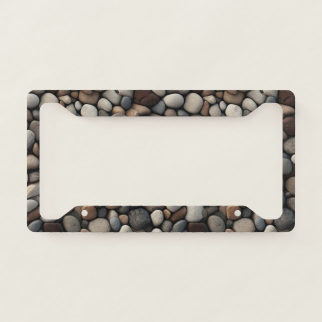 Seaside Pebbles License Plate Frame (Front)