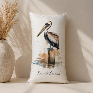Seaside Pelican Coastal Sofa Accent Lumbar Pillow