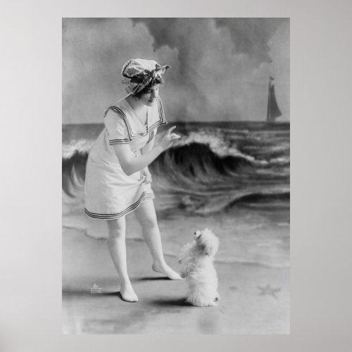 Seaside Pet Tricks 1910s Poster