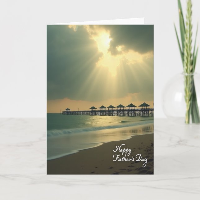 Seaside Pier Fathers Day Card (Front)