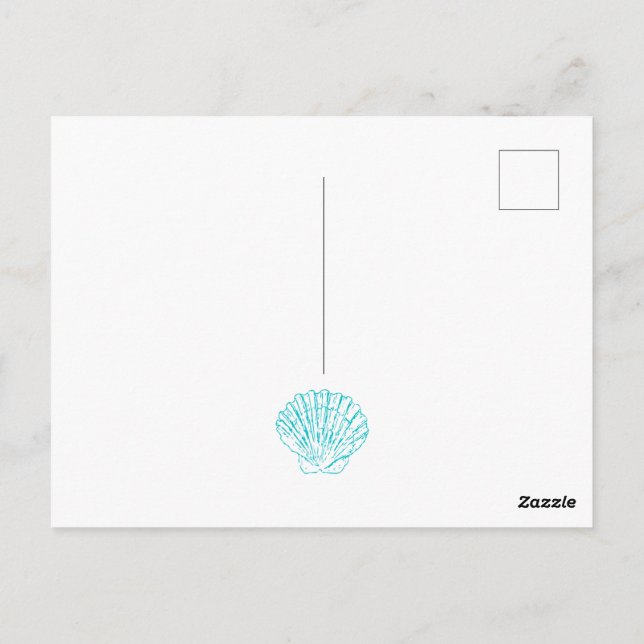 Seaside Postcard Thank You Card (Back)