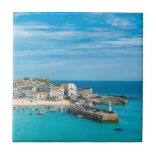 Seaside resort of St. Ives, Cornwall, UK Ceramic Tile