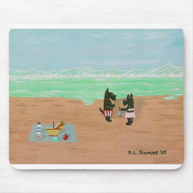 Seaside Scotties Mouse Pad (Front)