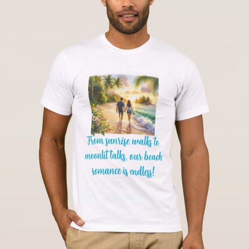 Seaside Serenade A Romance by the Waves T_Shirt