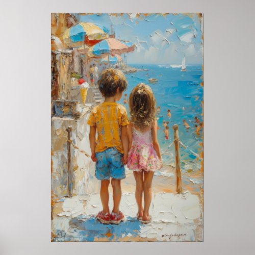 Seaside Serendipity A Childhood Glimpse Poster