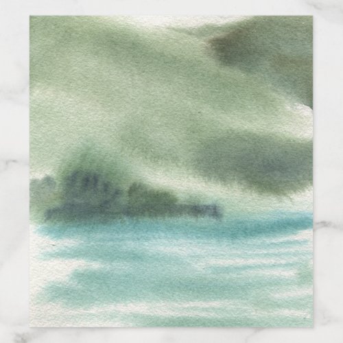 Seaside Serenity Blue Green Cream Envelope Liner