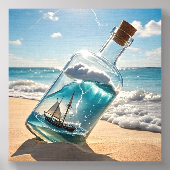 Seaside Serenity Bottle Foam Core Photo Tile (Front Set)
