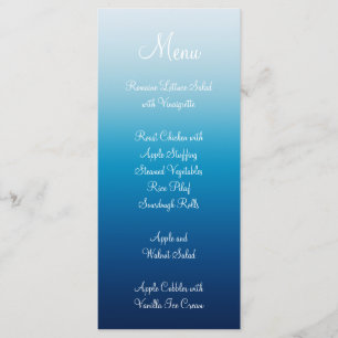 Seaside Sky and Ocean Blue Gradient Menu