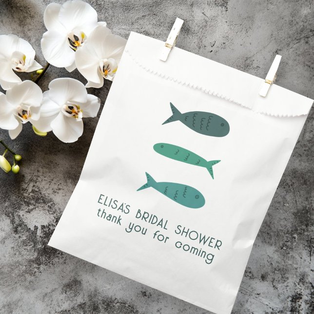Seaside Soiree Bridal Shower Fish Sardines CUSTOM Favor Bag (Seaside Soiree Bridal Shower Cute Fish Fishes Sardines CUSTOM Favor Bag
)